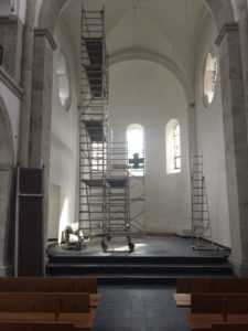 Malergerüst in der Reformationskirche, August 2017