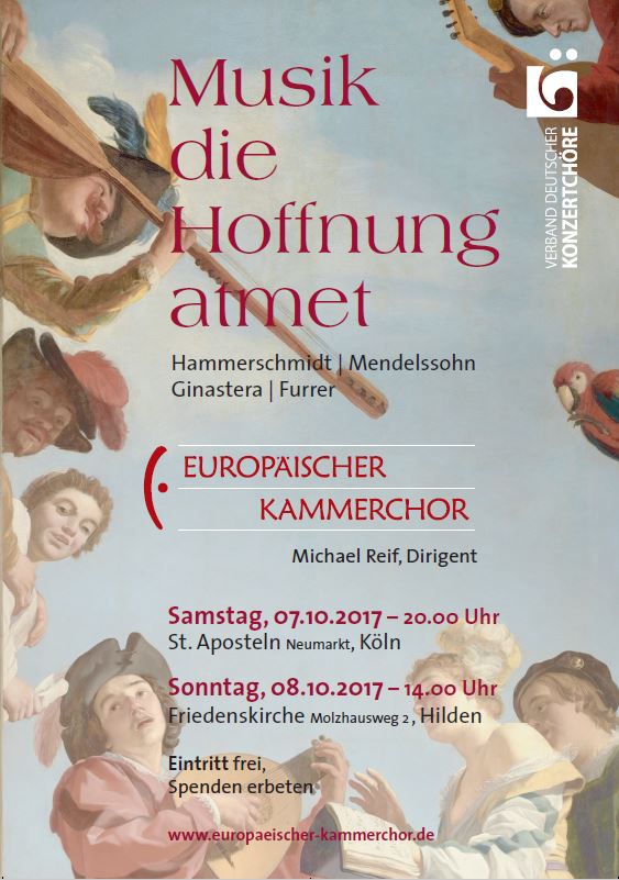 Flyer Europäischer Kammerchor: Musik, die Hoffnung atmet