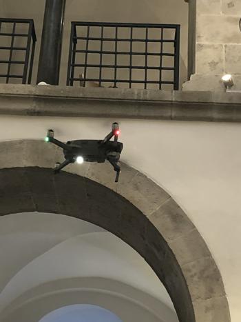Drohne in der Reformationskirche